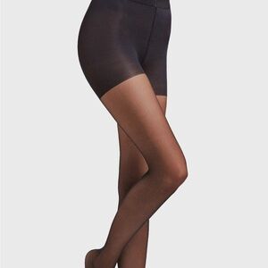Wolford Individual 10 Control Top Pantyhose Sz M - Black